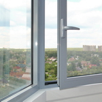 Остекление балкона серого цвета